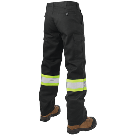 Hi-Vis Relaxed Fit Twill Safety Cargo Utility Pant by Tough Duck - Style S607