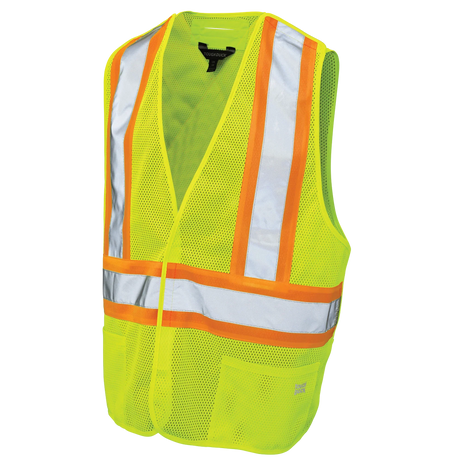 Mesh 5-Point Tear-Away Safety Vest by Tough Duck - Style S9i0