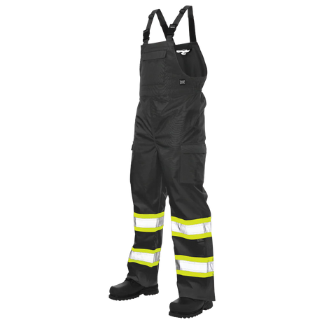 Ripstop Unlined Safety Rain Bib Overall by Tough Duck - Style SB04