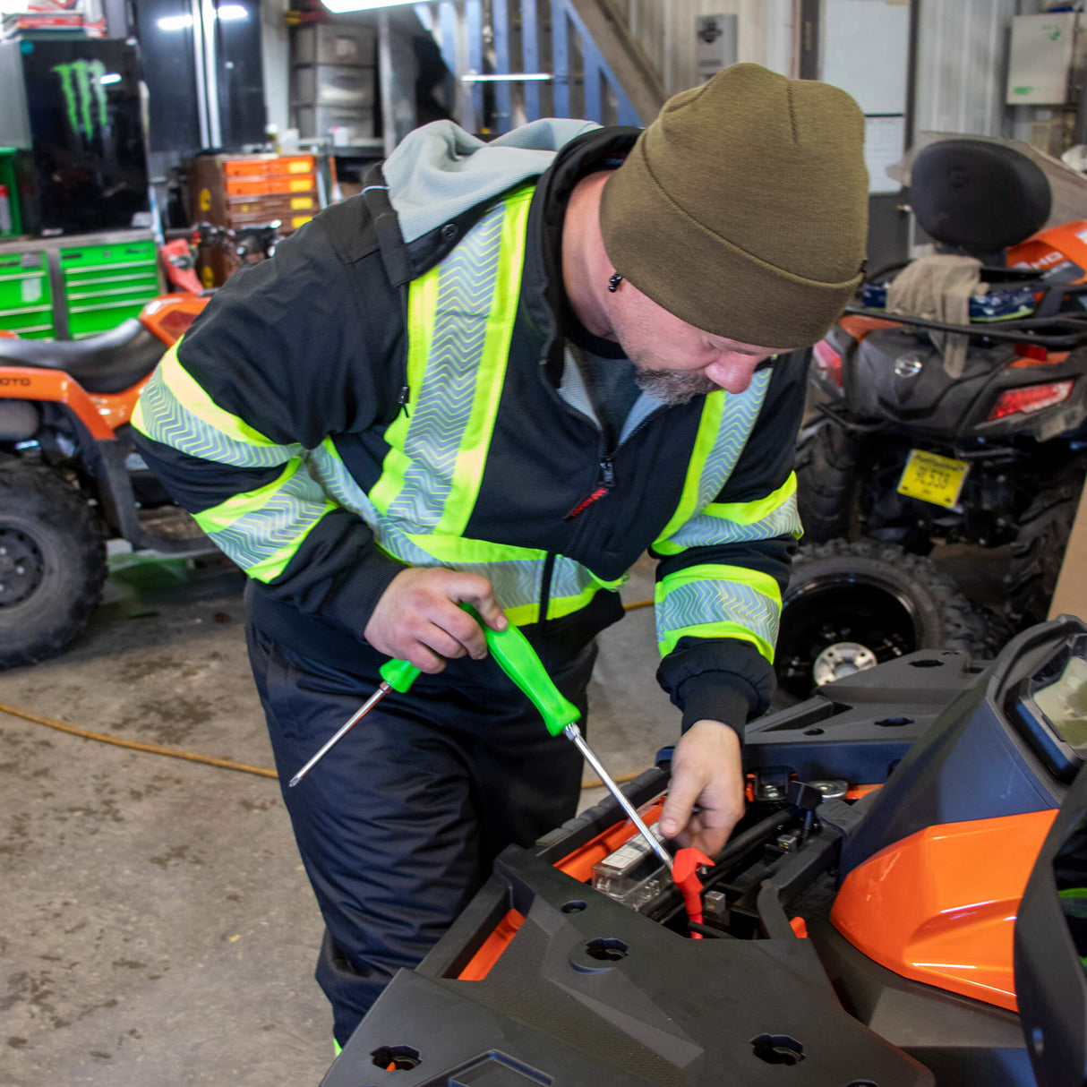 Fleece Thermal Lined Safety Hoodie by Tough Duck - Style SJ16