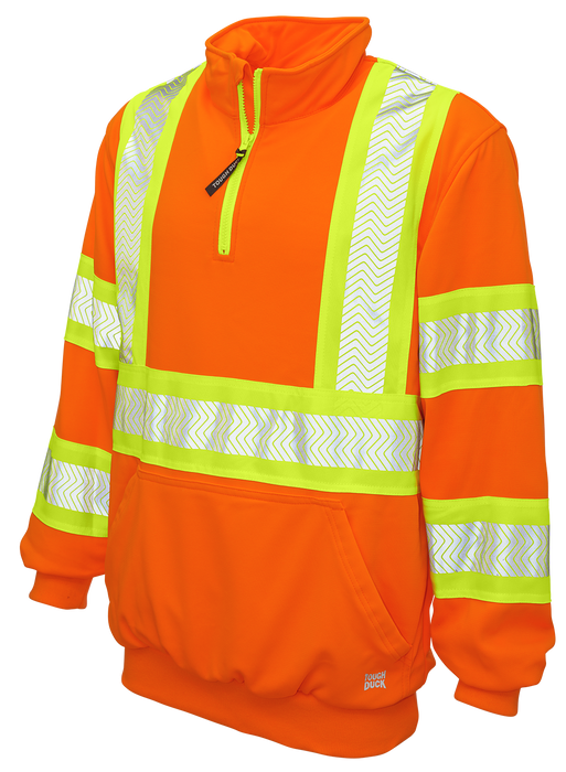 Hi Visibility Fleece Pullover with 1/4 Zip by Tough Duck - Style SJ19
