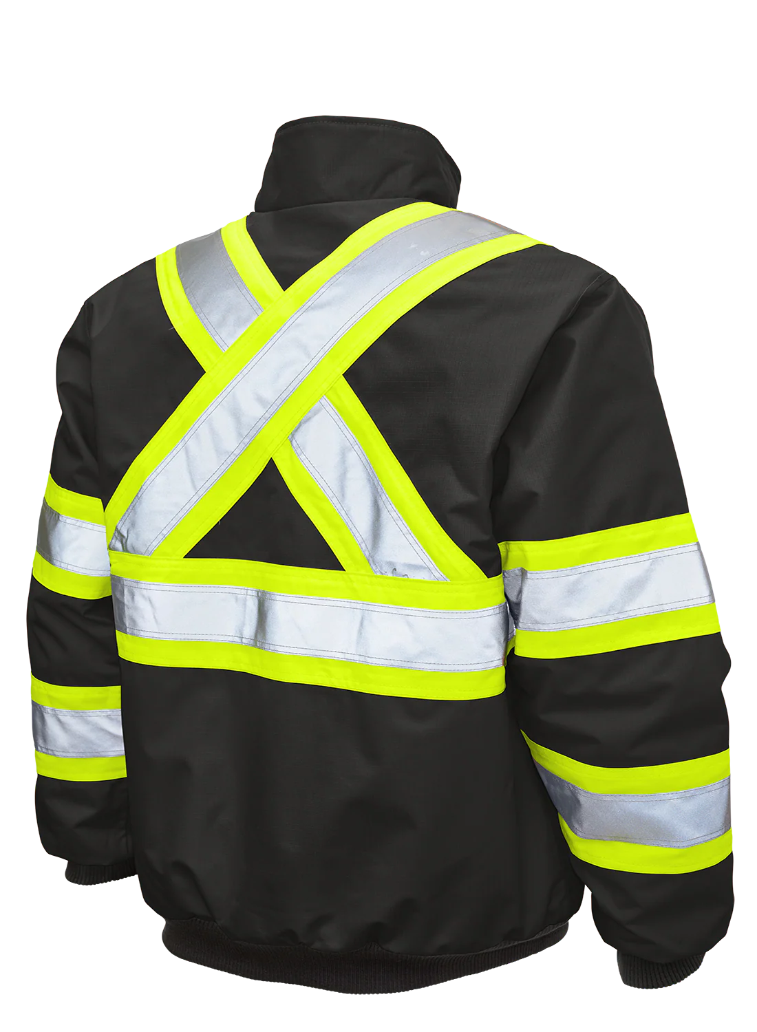 Ripstop Sherpa Lined Safety Bomber by Tough Duck - Style SJ26