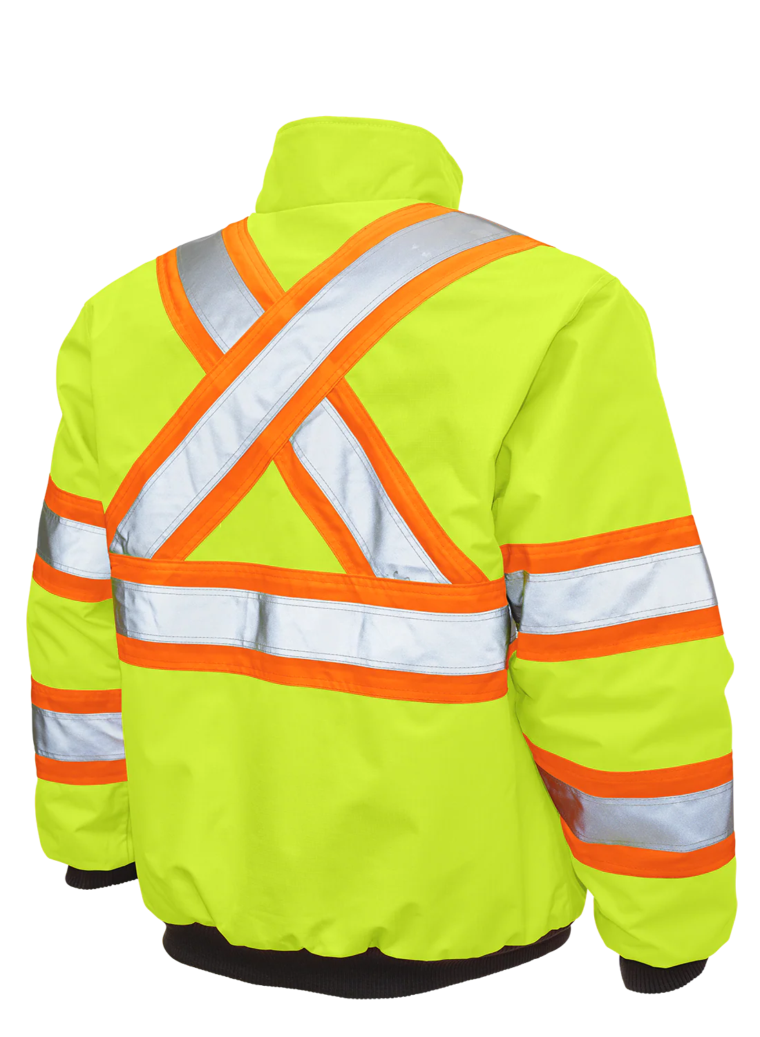 Ripstop Sherpa Lined Safety Bomber by Tough Duck - Style SJ26