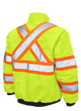 Ripstop Sherpa Lined Safety Bomber by Tough Duck - Style SJ26