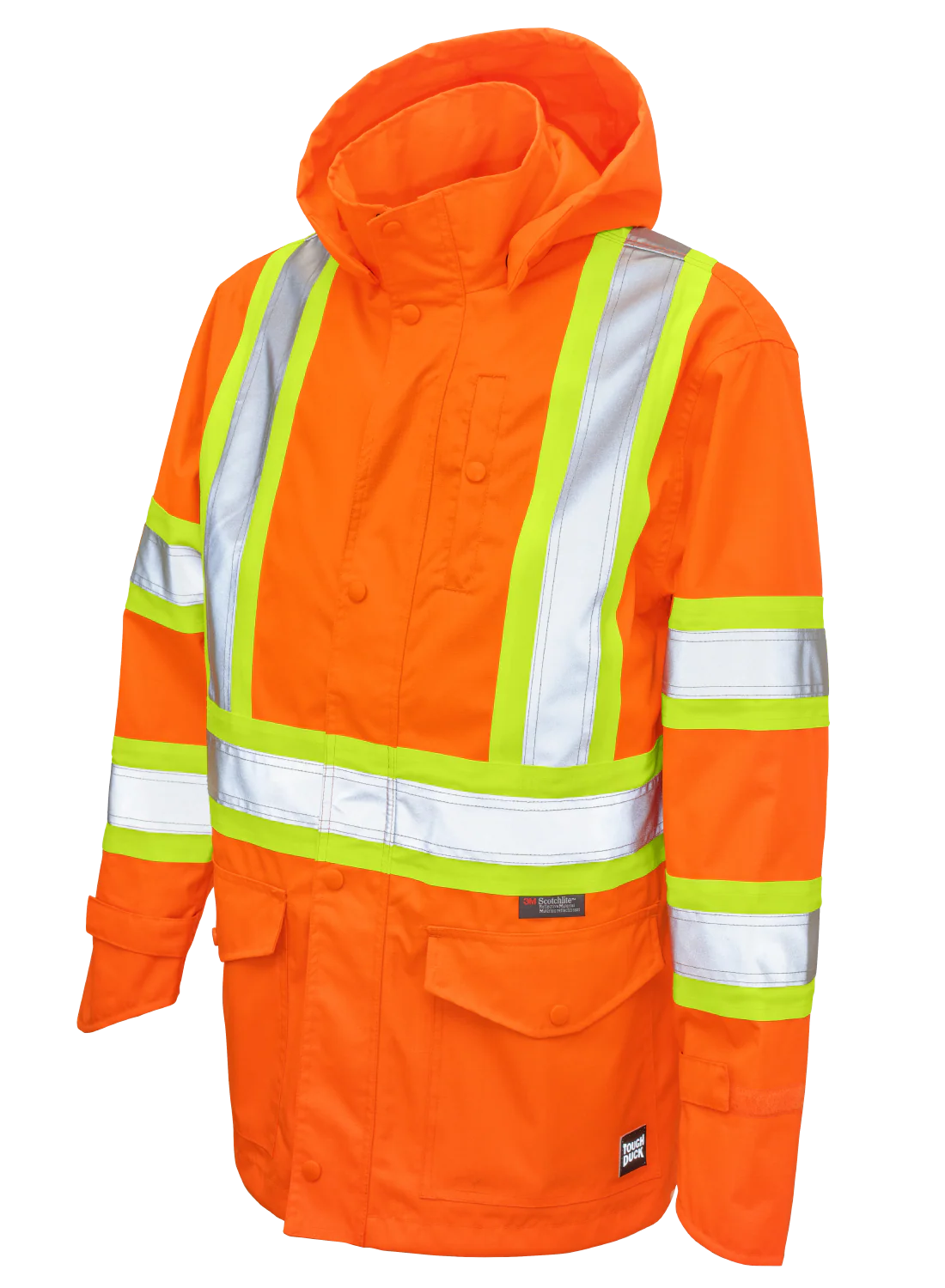 Premium Ripstop Safety Rain Jacket by Tough Duck - Style SJ35