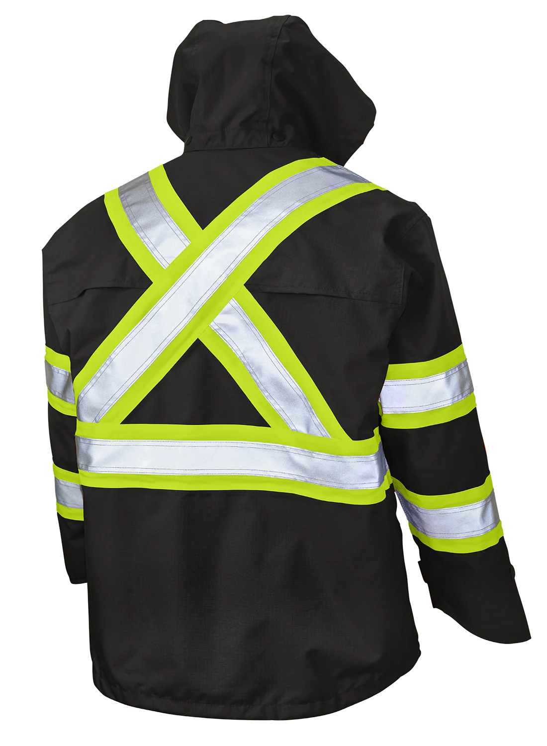 Premium Ripstop Safety Rain Jacket by Tough Duck - Style SJ35