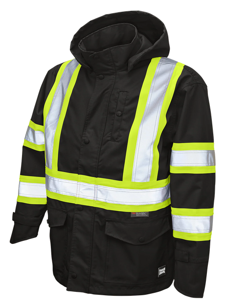 Premium Ripstop Safety Rain Jacket by Tough Duck - Style SJ35