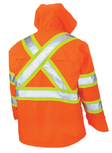 Premium Ripstop Safety Rain Jacket by Tough Duck - Style SJ35
