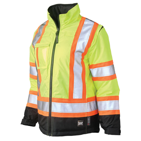 Women's Poly Oxford 5-In-1 Safety Jacket by Tough Duck - Style SJ46
