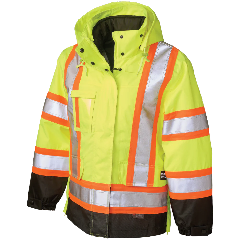 Women's Poly Oxford 5-In-1 Safety Jacket by Tough Duck - Style SJ46