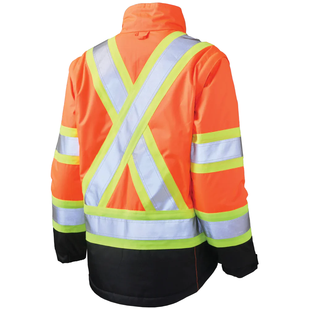 Women's Poly Oxford 5-In-1 Safety Jacket by Tough Duck - Style SJ46