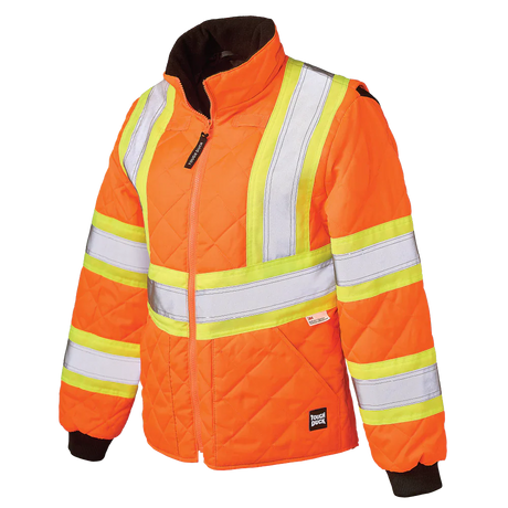 Women's Quilted Safety Freezer Jacket by Tough Duck - Style SJ47