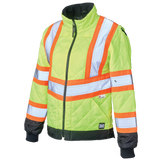 Women's Quilted Safety Freezer Jacket by Tough Duck - Style SJ47