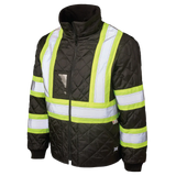 Quilted Safety Trucker Jacket by Tough Duck - Style SJ48