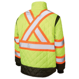 Quilted Safety Trucker Jacket by Tough Duck - Style SJ48