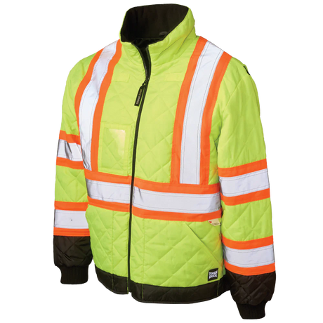 Quilted Safety Trucker Jacket by Tough Duck - Style SJ48