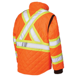 Quilted Safety Trucker Jacket by Tough Duck - Style SJ48