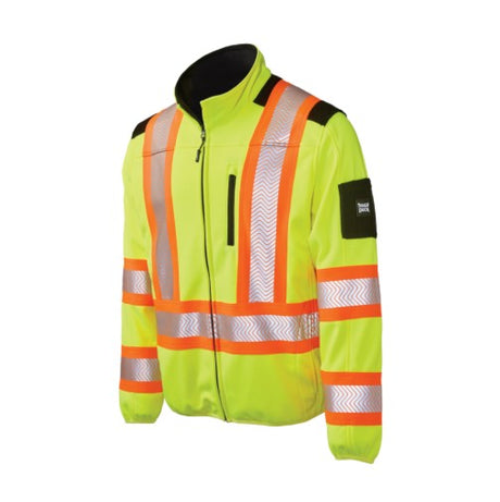 Zip Front Fleece Safety Jacket by Tough Duck - Style SJ49