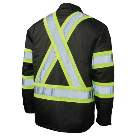 Quilt Lined Hooded Safety Jack-Shirt by Tough Duck - Style SJ51