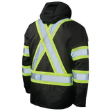 Quilt Lined Hooded Safety Jack-Shirt by Tough Duck - Style SJ51