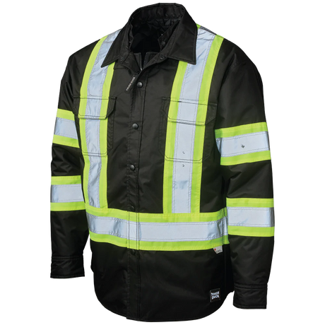 Quilt Lined Hooded Safety Jack-Shirt by Tough Duck - Style SJ51