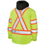 Quilt Lined Hooded Safety Jack-Shirt by Tough Duck - Style SJ51
