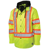 Quilt Lined Hooded Safety Jack-Shirt by Tough Duck - Style SJ51
