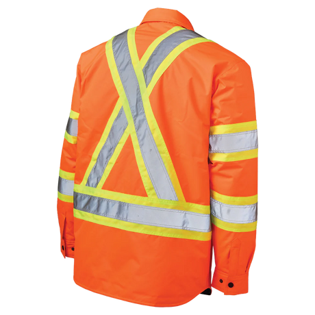 Quilt Lined Hooded Safety Jack-Shirt by Tough Duck - Style SJ51