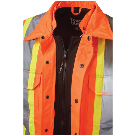 Quilt Lined Hooded Safety Jack-Shirt by Tough Duck - Style SJ51