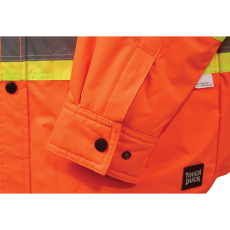 Quilt Lined Hooded Safety Jack-Shirt by Tough Duck - Style SJ51