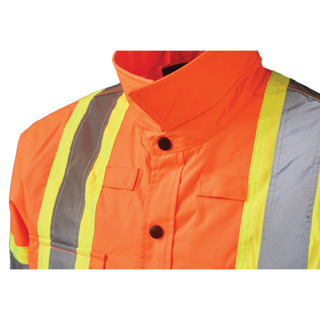 Quilt Lined Hooded Safety Jack-Shirt by Tough Duck - Style SJ51