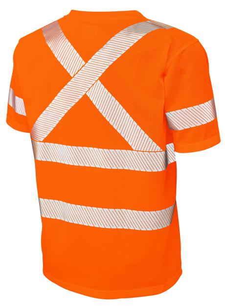Hi-Vis Micro Mesh Short Sleeve Safety T-Shirt with Pocket By Tough Duck - Style ST071