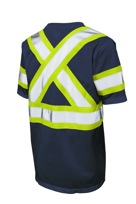 Hi-Vis Micro Mesh Short Sleeve Safety T-Shirt By Tough Duck - Style ST091