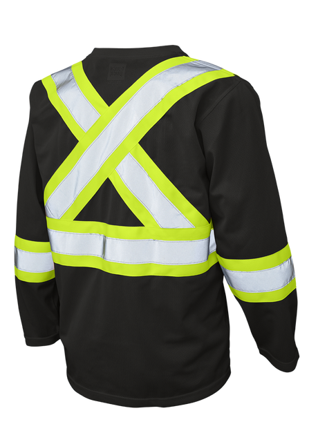 Hi-Vis Micro Mesh Long Sleeve Safety T-Shirt By Tough Duck - Style ST101