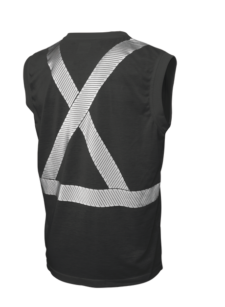 Hi-Vis Polyester Jersey Sleeveless Safety T-Shirt By Tough Duck - Style ST151