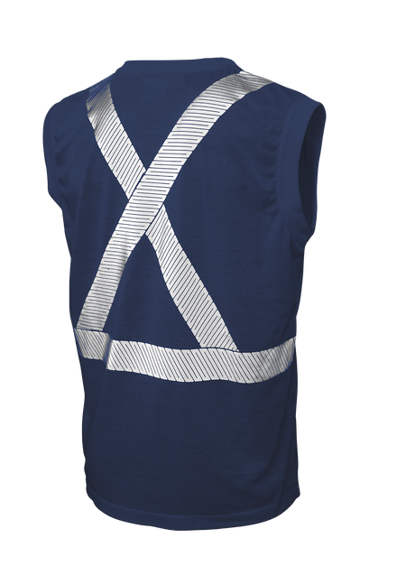 Hi-Vis Polyester Jersey Sleeveless Safety T-Shirt By Tough Duck - Style ST151