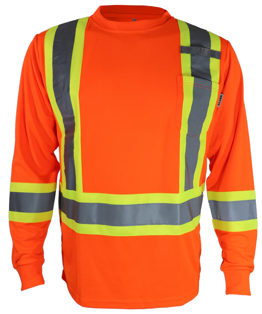 Hi-Visibility Long Sleeve Shirts by Gatts Workwear - Style STX4LS