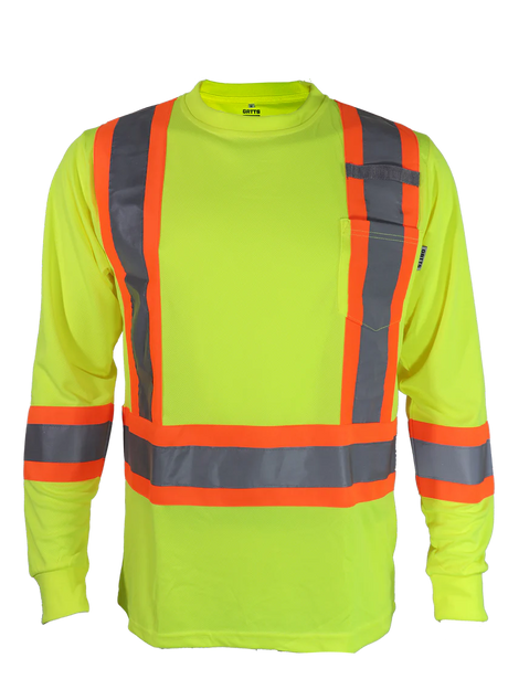 Hi-Visibility Long Sleeve Shirts by Gatts Workwear - Style STX4LS