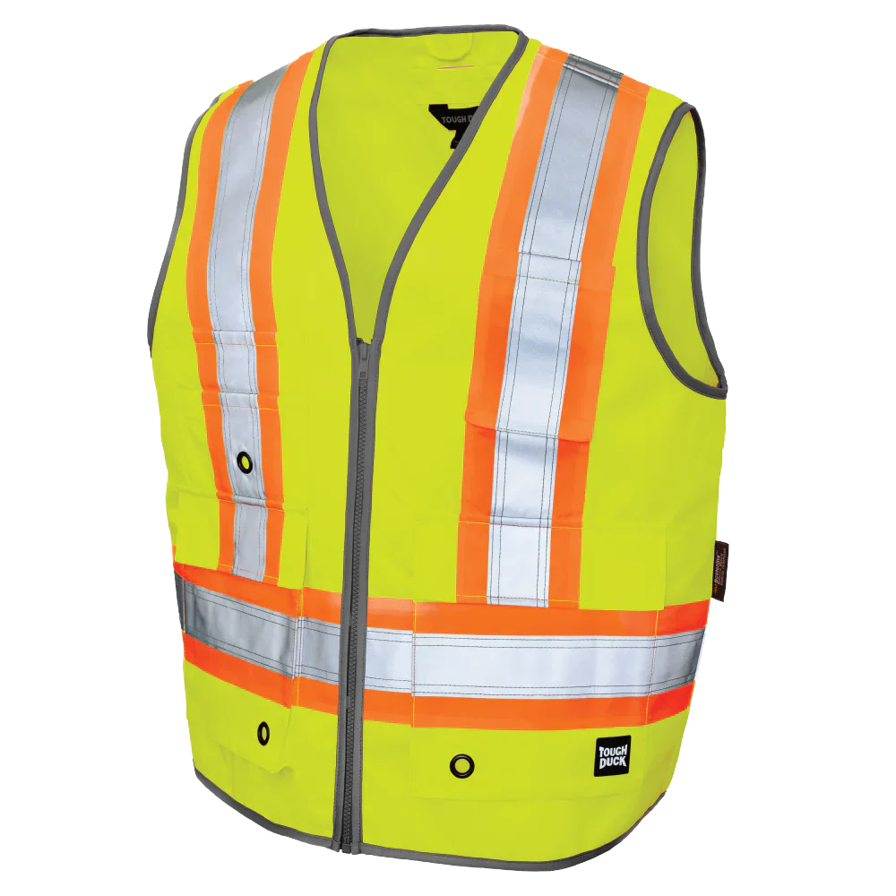 Poly Twill Deluxe Safety Vest by Tough Duck - Style SV12