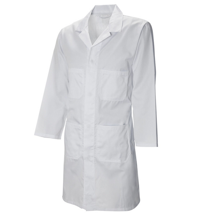 White Poly/Cotton Lab Coat by Wasip - Style C160611XX