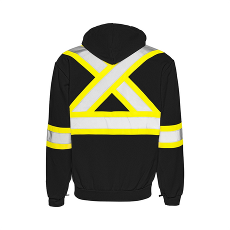 Hi-Vis Traffic Hoodie w/Detachable Hood by Ground Force - Style TH3