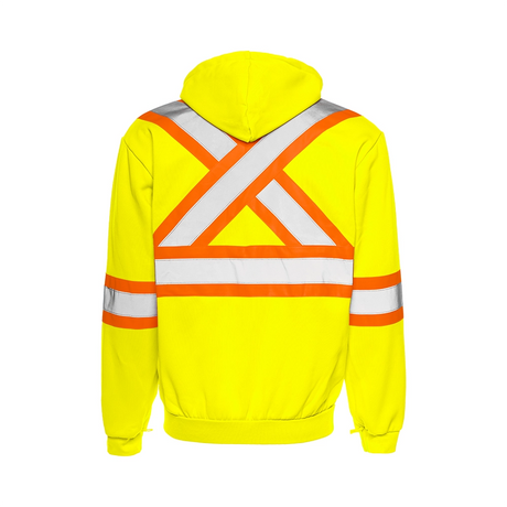 Hi-Vis Traffic Hoodie w/Detachable Hood by Ground Force - Style TH3