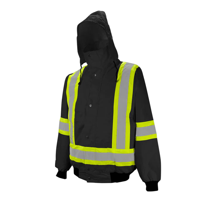 Hi-Vis 6-In-1 Winter Traffic Jacket by Ground Force - Style TJ6