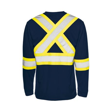 Hi-Vis Long Sleeve Polyester T-Shirt by Ground Force - Style TT2