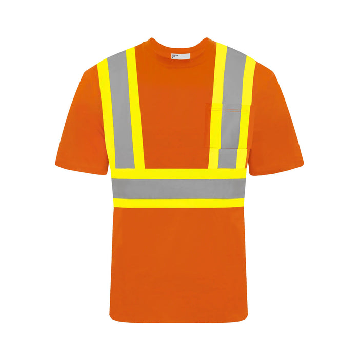 Hi-Vis 100% Cotton Short Sleeve T-Shirt by Ground Force - Style TT3