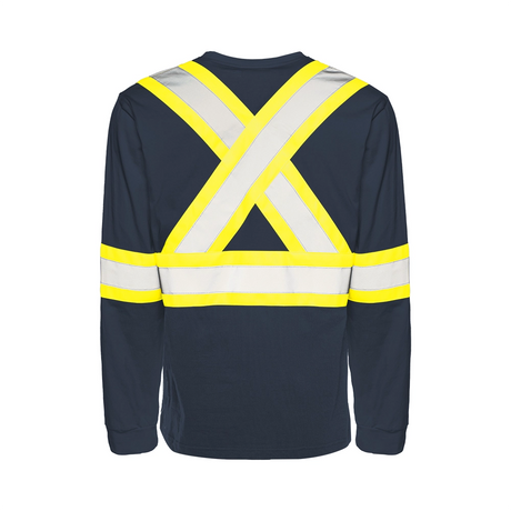 Hi-Vis 100% Cotton Long Sleeve T-Shirt by Ground Force - Style TT4