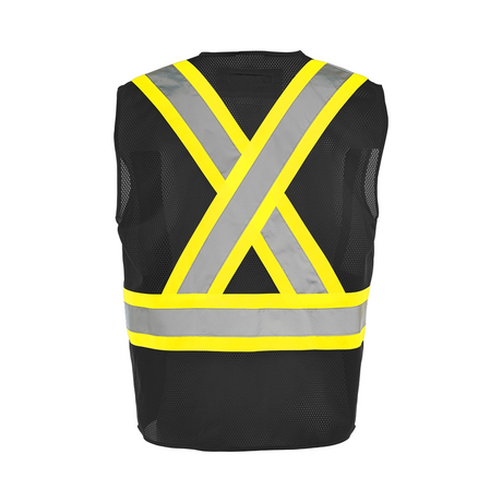 Hi-Vis Traffic Vest with Zipper by Ground Force - Style TV10