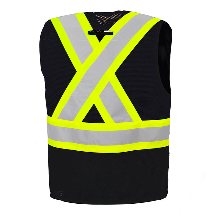 Hi-Vis Traffic Vest with Zipper by Ground Force - Style TV10
