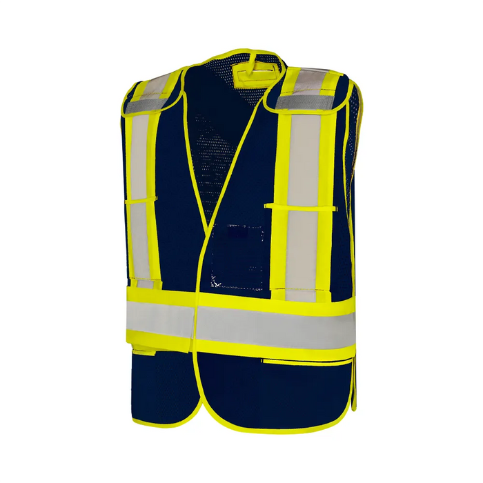 Universal 5 Pt. Tear-Away Mesh Safety Vest by Ground Force - Style TV1