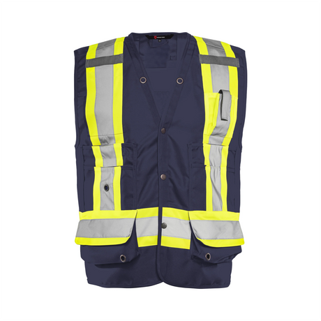 Hi-Vis Deluxe Surveyor's Vest by Ground Force - Style TV20